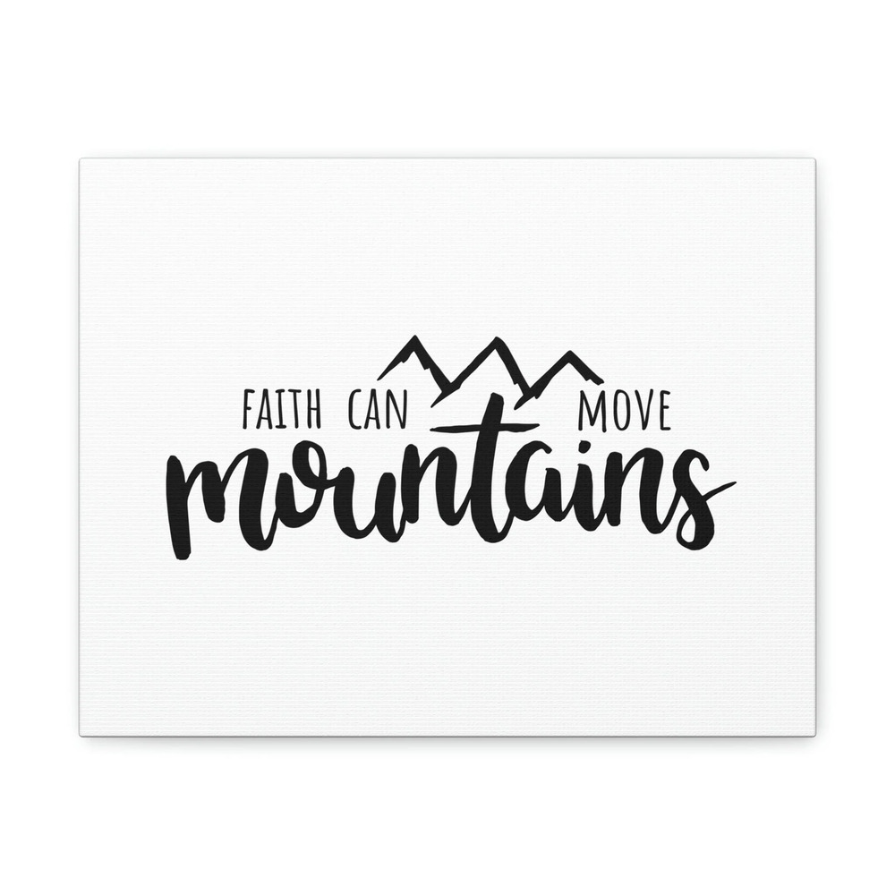 Scripture Walls Faith Can Move Mountains Matthew 21:21 Black Christian Wall Art